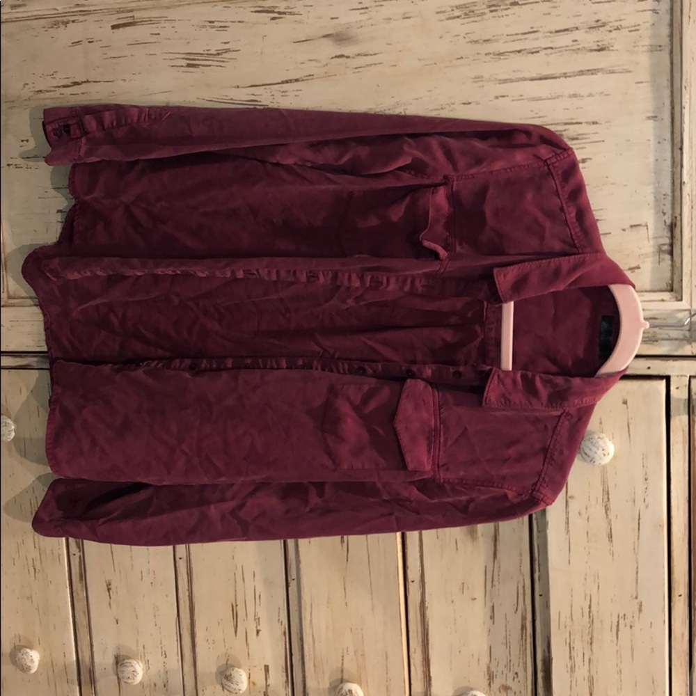 Maroon Button Up